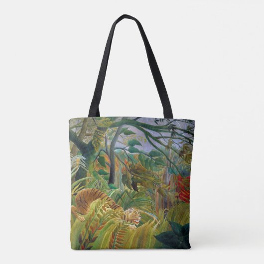 Tiger in einem tropischen Sturm, Rousseau Tasche (Rückseite)