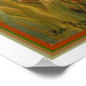 "Tiger in einem tropischen Sturm" von Henri Rossea Poster (Ecke)