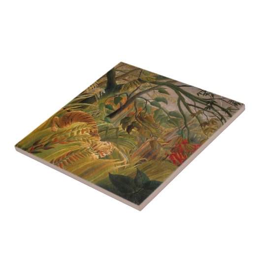 Tiger in einem tropischen Sturm von Henri Rousseau Fliese (Seite)