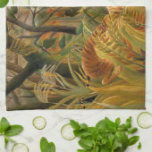 Tiger in einem tropischen Sturm von Henri Rousseau Handtuch (Gefaltet)