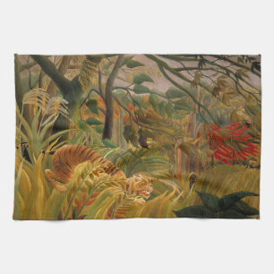Tiger in einem tropischen Sturm von Henri Rousseau Handtuch