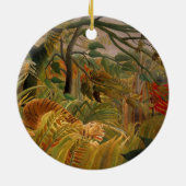 Tiger in einem tropischen Sturm von Henri Rousseau Keramikornament (Hinten)