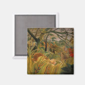 Tiger in einem tropischen Sturm von Henri Rousseau Magnet (Vorderseite/Rückseite)