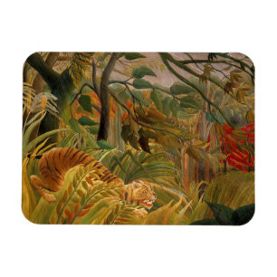 Tiger in einem tropischen Sturm von Henri Rousseau Magnet