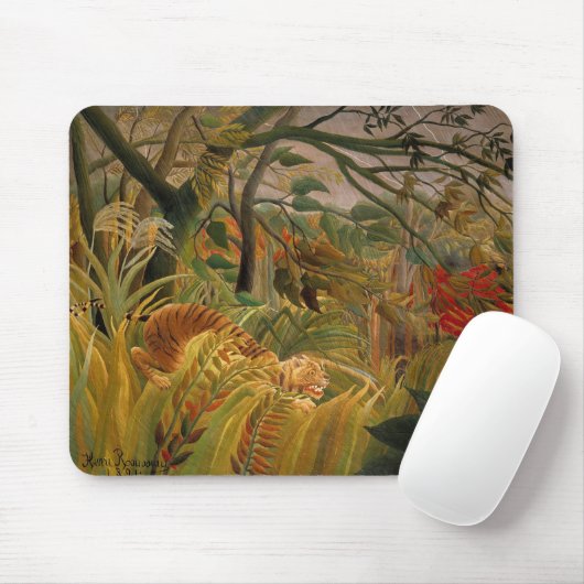 Tiger in einem tropischen Sturm von Henri Rousseau Mousepad (Mit Mouse)