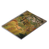 Tiger in einem tropischen Sturm von Henri Rousseau Notizblock (Linke Seite)