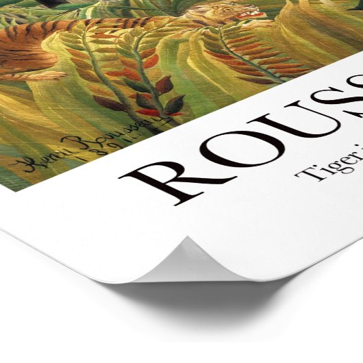 Tiger in einem tropischen Sturm von Henri Rousseau Poster (Ecke)