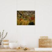 Tiger in einem tropischen Sturm von Henri Rousseau Poster (Küche)