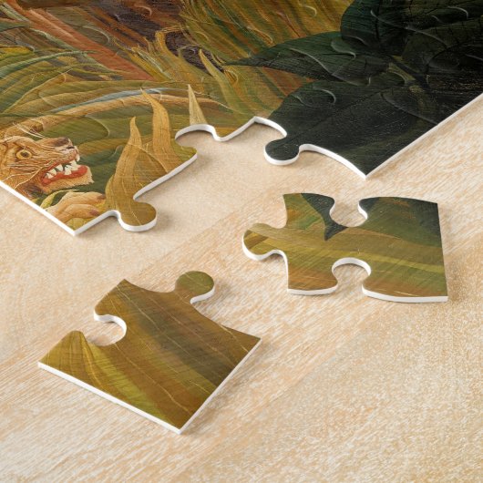 Tiger in einem tropischen Sturm von Henri Rousseau Puzzle (Seite)