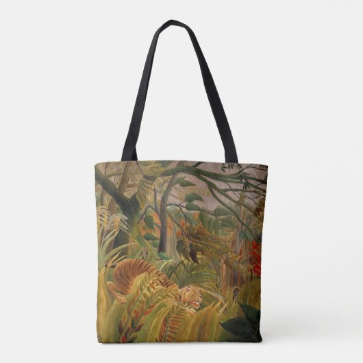 Tiger in einem tropischen Sturm von Henri Rousseau Tasche (Rückseite)
