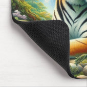 Tiger in einem üppigen Dschungelparadies Mousepad (Ecke)