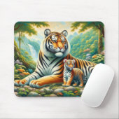 Tiger in einem üppigen Dschungelparadies Mousepad (Mit Mouse)