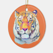 Tiger in Farben Keramik Ornament (Links)