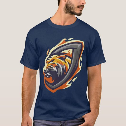 Tiger in fire ring T-Shirt (Vorderseite)