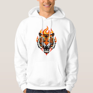 Tiger in Flammen Hoodie