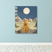 Tiger in freier Wildbahn Leinwanddruck (Insitu (Holzboden))