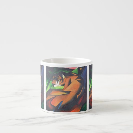 Tiger in geometrischer Art Stil Franz Marc Espressotasse (Vorderseite)
