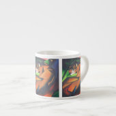 Tiger in geometrischer Art Stil Franz Marc Espressotasse (Vorderseite Rechts)