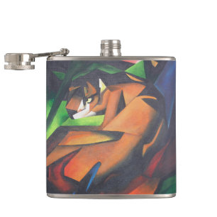 Tiger in geometrischer Art Stil Franz Marc Flachmann