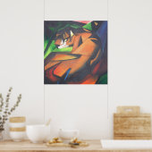 Tiger in geometrischer Art Stil Franz Marc Poster (Küche)