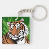 Tiger In Jungle Schlüsselanhänger (Rückseite)
