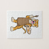 Tiger in Malerei mit Pinsel und Pinsel Puzzle (Horizontal)