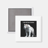 Tiger - In mir steckt Größe Sticker  Magnet (Vorderseite/Rückseite)