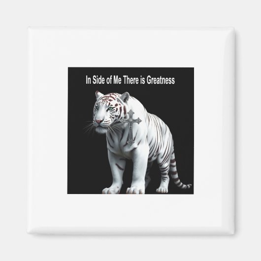 Tiger - In mir steckt Größe Sticker  Magnet (Vorne)