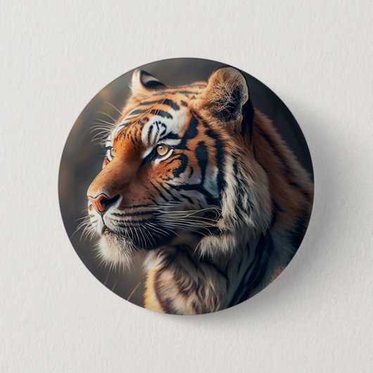 Tiger in Nature Button 2 1/4" (Vorderseite)