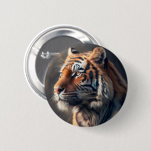 Tiger in Nature Button 2 1/4" (Vorne & Hinten)