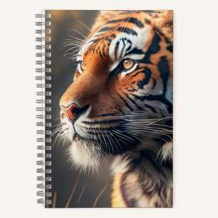 Tiger in Nature Custom 5.5" x 8.5" Spiral Editor Notizblock