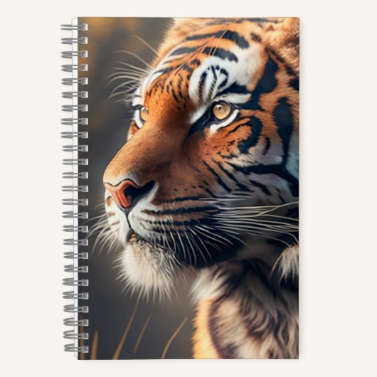 Tiger in Nature Custom 5.5" x 8.5" Spiral Editor Notizblock (Vorderseite)
