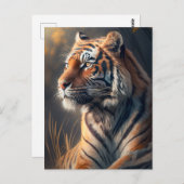 Tiger in Nature Post Card Postkarte (Vorne/Hinten)