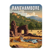 Tiger in Ranthamoring National Park India Travel Magnet (Vertikal)