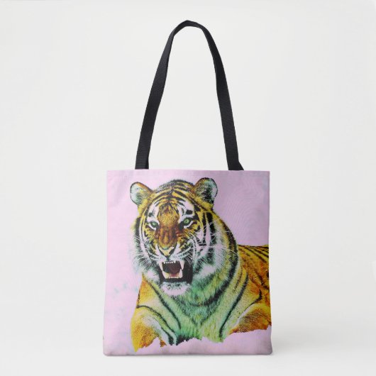 Tiger in Rosa Tasche (Vorderseite)