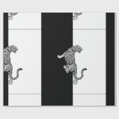 Tiger in Schwarz und Weiß Geschenkpapier (Flach)