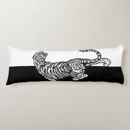 Tiger in Schwarz und Weiß Seitenschläferkissen