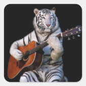 Tiger in the Dark – Minimal Sticker (Vorderseite)