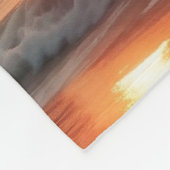 Tiger in the sunset / Tiger im Sonnenuntergang Fleecedecke (Ecke)