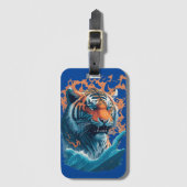 Tiger in Wasser - Für Reisen, Gepäckanhänger (Vorderseite Vertikal)