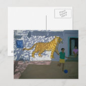 Tiger Indien Postkarte (Vorne/Hinten)