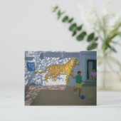 Tiger Indien Postkarte (Stehend Vorderseite)