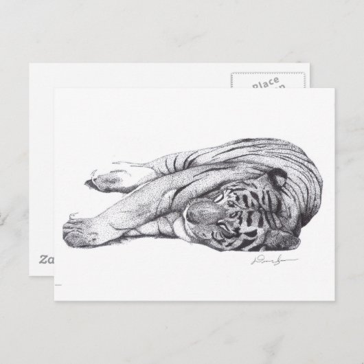 Tiger - Injektor und Tinte Postkarte (Vorne/Hinten)