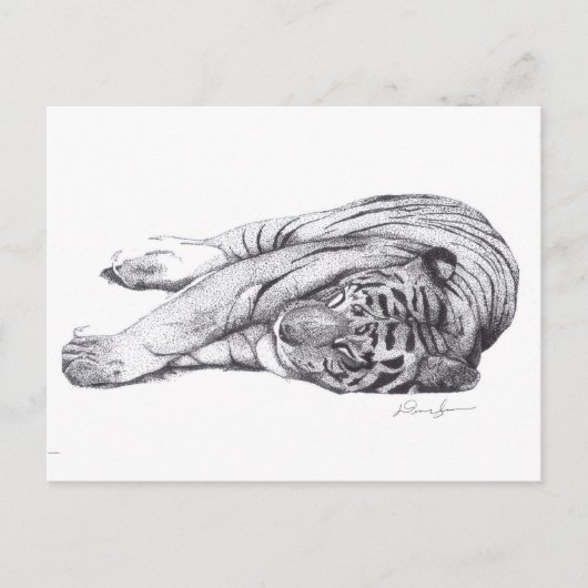 Tiger - Injektor und Tinte Postkarte (Vorderseite)