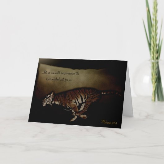 Tiger Inspiration ermutigen, das Rennen zu führen! Karte (Vorderseite)