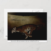 Tiger Inspiration ermutigen, das Rennen zu führen! Postkarte (Vorne/Hinten)