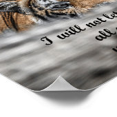 Tiger-inspirierendes Poster kreuzen (Ecke)