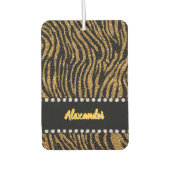 Tiger inspiriert glitzernde Tierdruckvorschau Autolufterfrischer (Vorderseite)