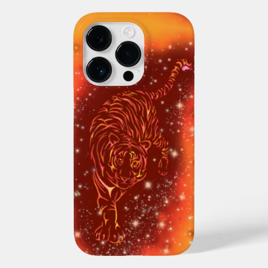 Tiger iPhone-Fall läuft in der frühen Nacht Case-Mate iPhone Hülle (Rückseite)