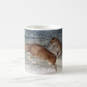 Tiger jagt Hirsche Tasse (Mittel)